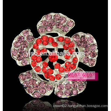 luxury fashion colored flower scarf brooch